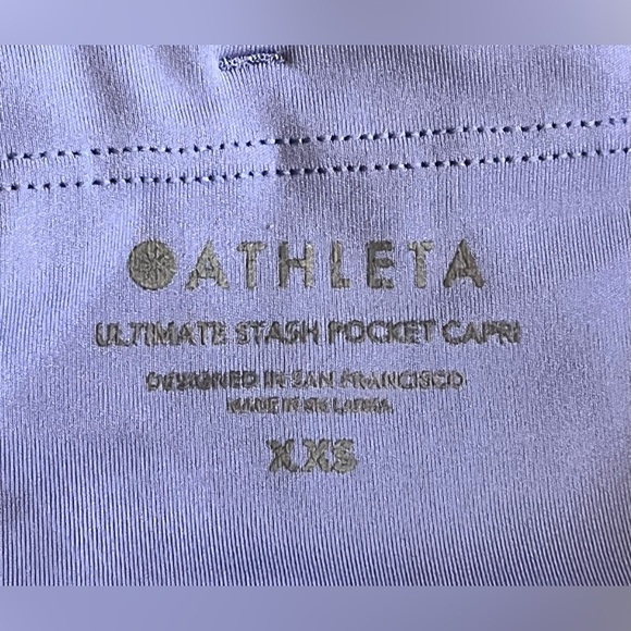 Athleta Lavender Ultimate Stash Pocket Capri Leggings Women’s Size XXS - Picture 7 of 16
